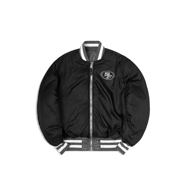 Alpha Industries X San Francisco 49ers Gray MA-1 Bomber Jacket