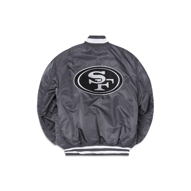 Alpha Industries X San Francisco 49ers Gray MA-1 Bomber Jacket