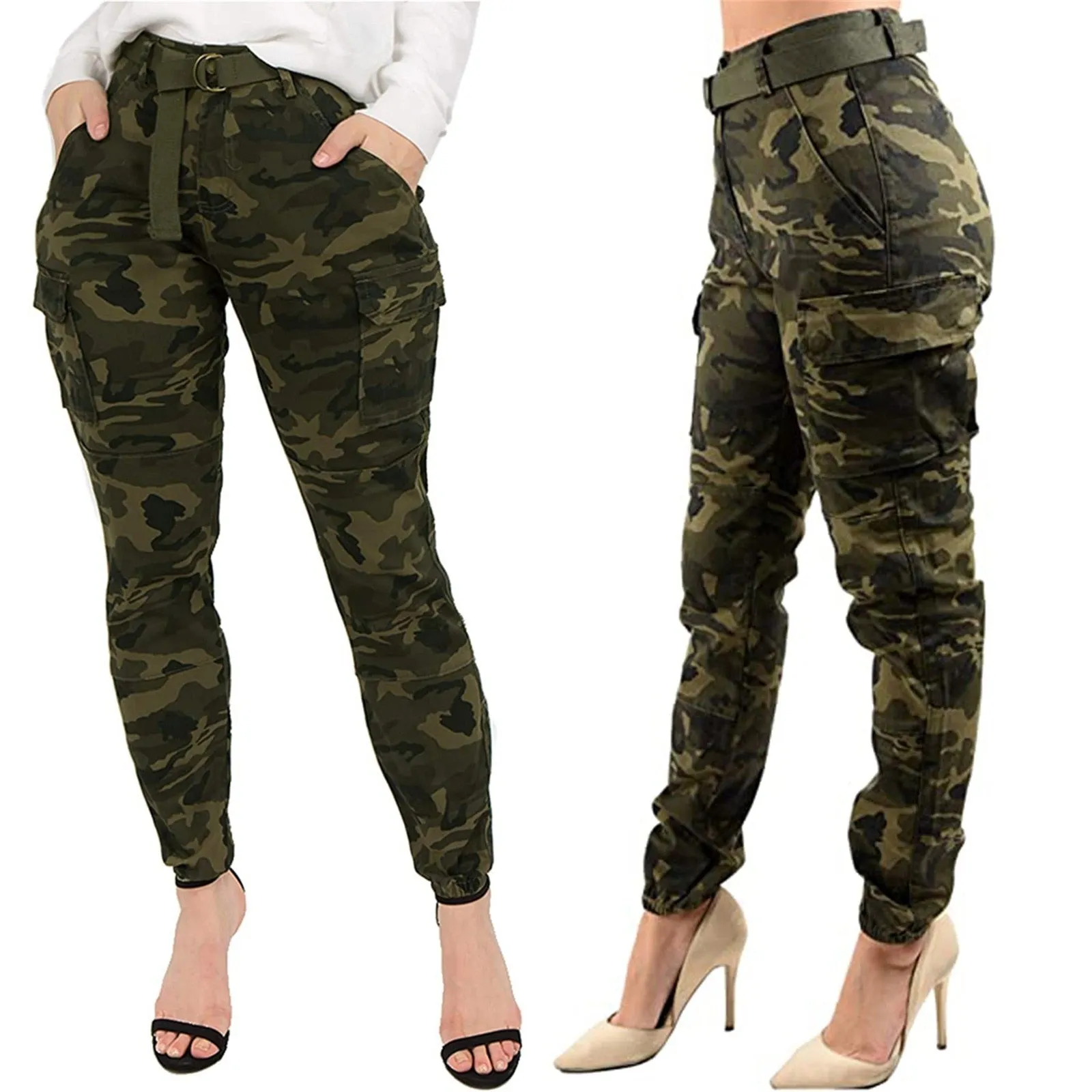 Amy Fashion - Cargo Camouflage Pants