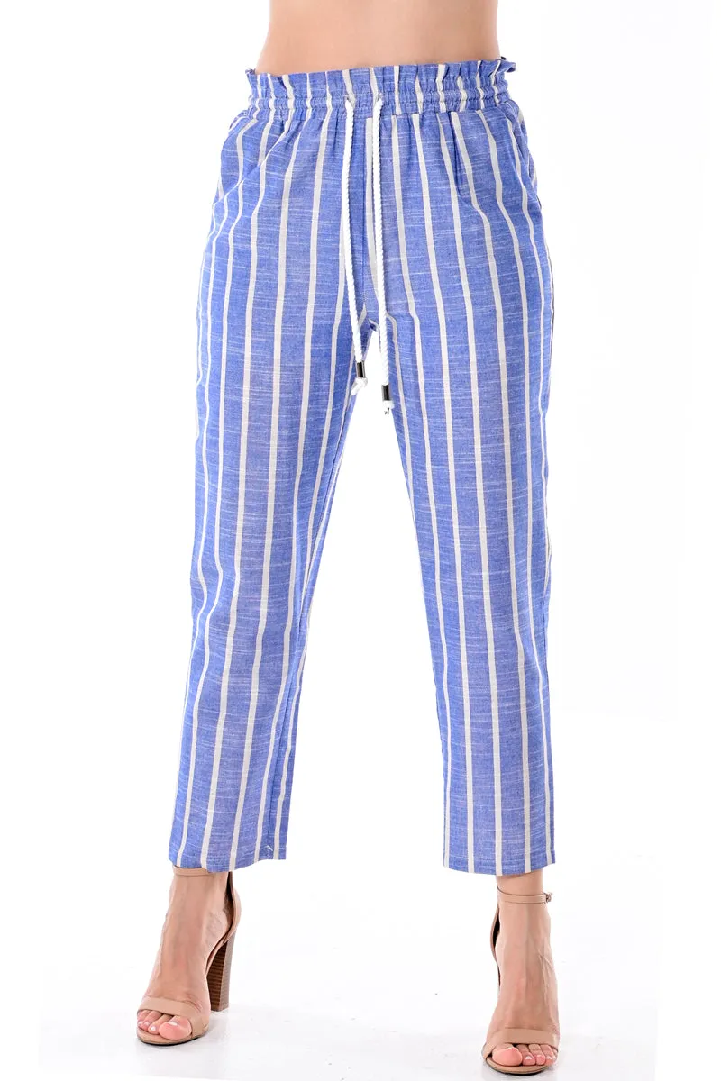 AZUCAR LADIES STRIPED PANTS - LCP1366