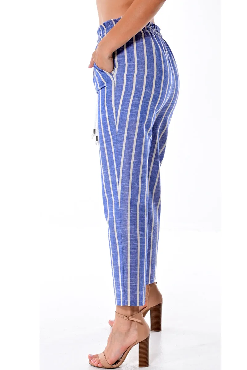 AZUCAR LADIES STRIPED PANTS - LCP1366