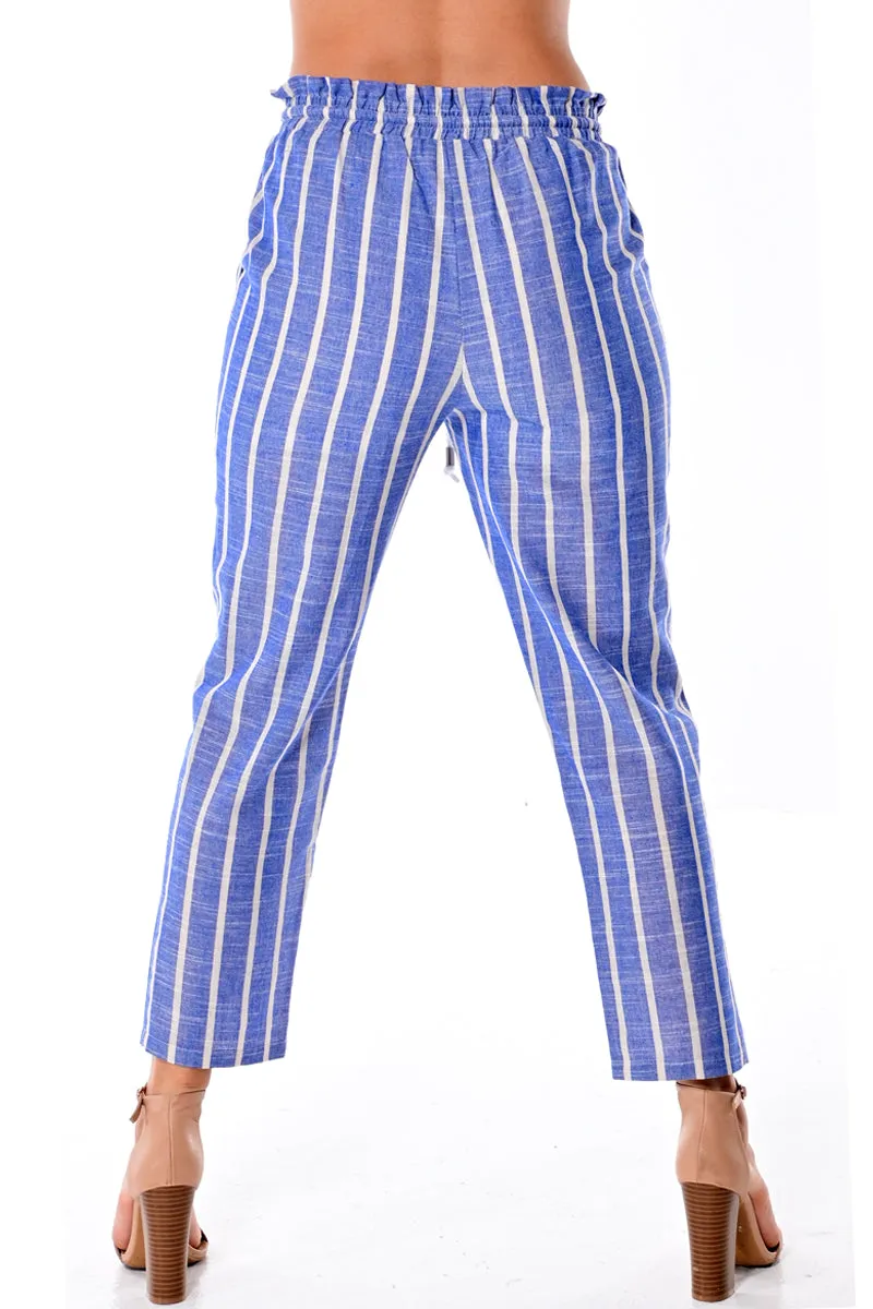 AZUCAR LADIES STRIPED PANTS - LCP1366