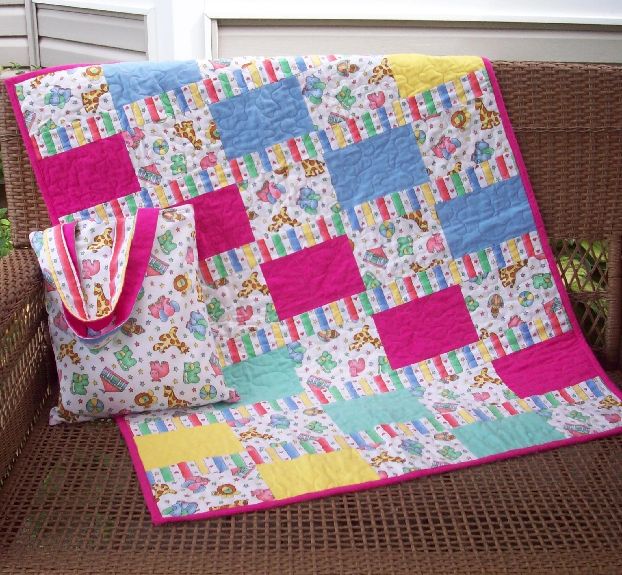 Baby Blanket & Reversible Tote Pattern AV-170w  - Wholesale Product