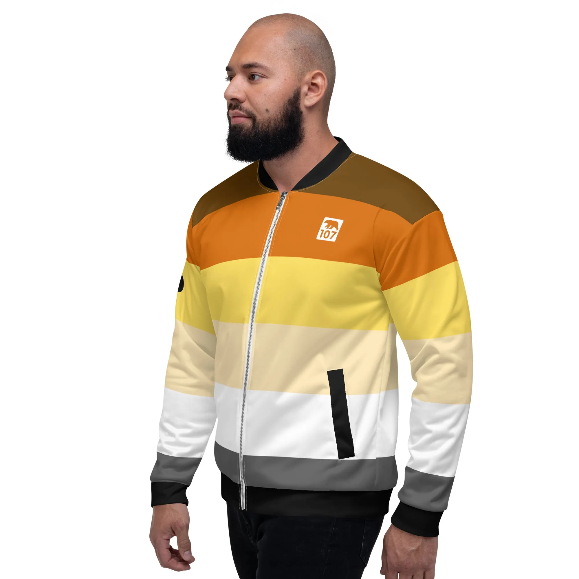 Bear Pride Flag Colour Bomber Jacket