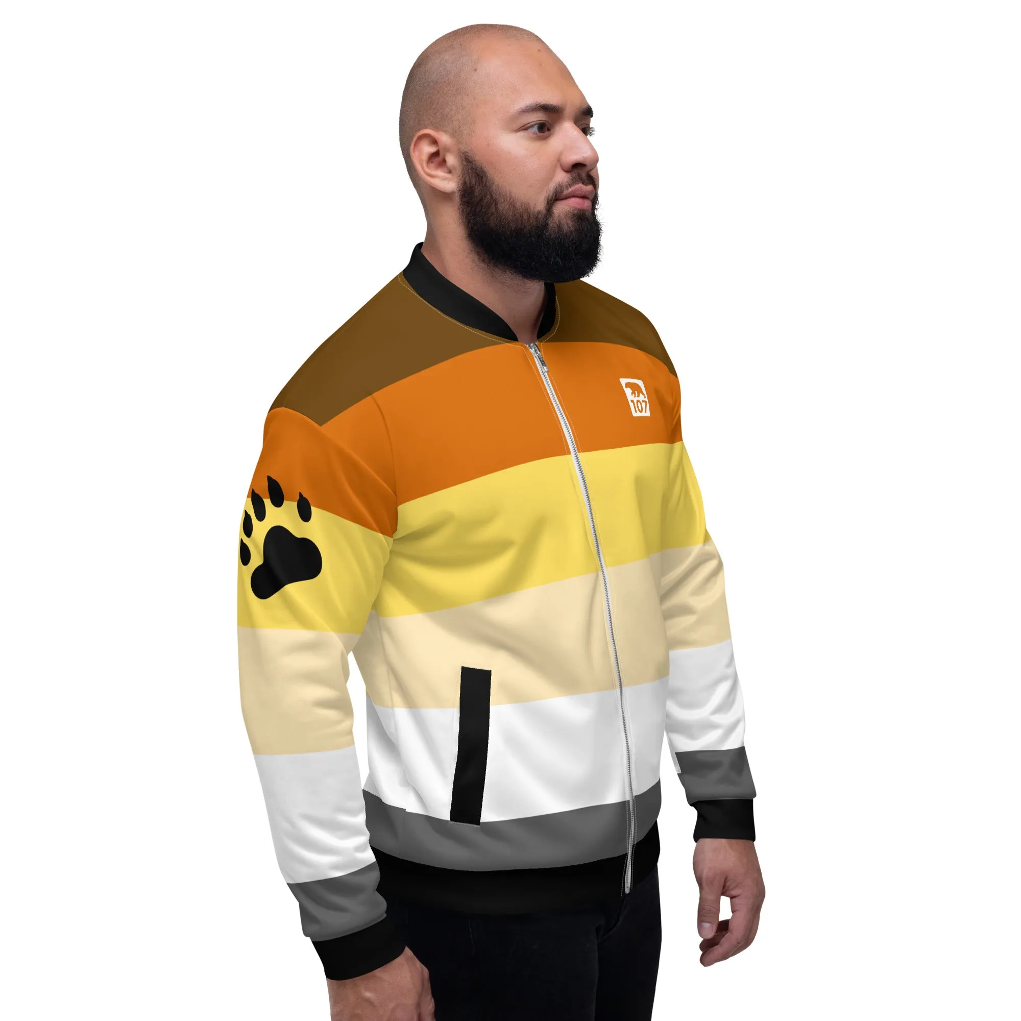 Bear Pride Flag Colour Bomber Jacket