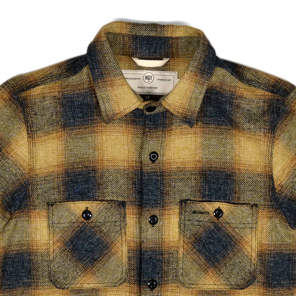 BM FLANNEL SHIRT - GOLD OMBRE PLAID