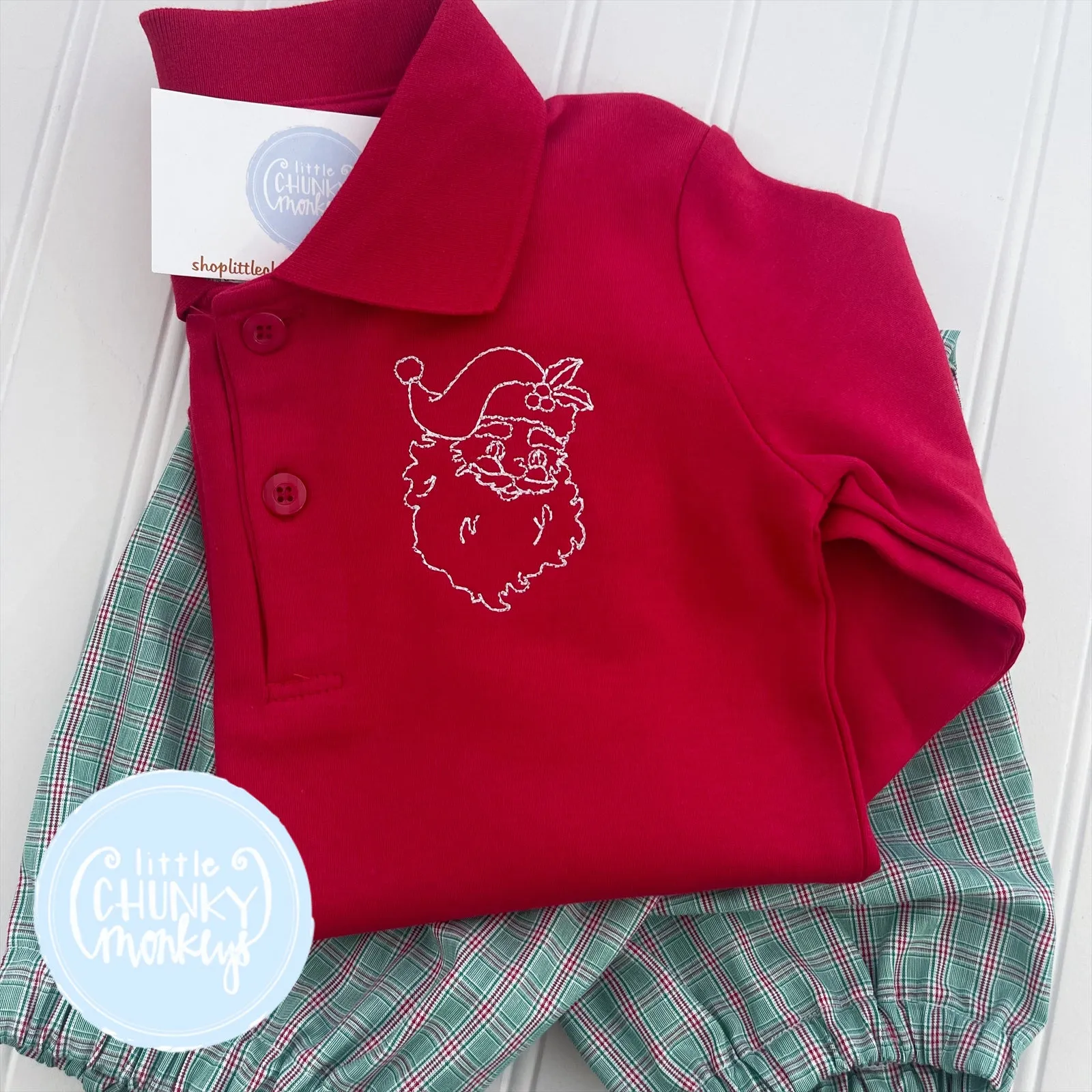 Boy Polo Shirt - Vintage Santa