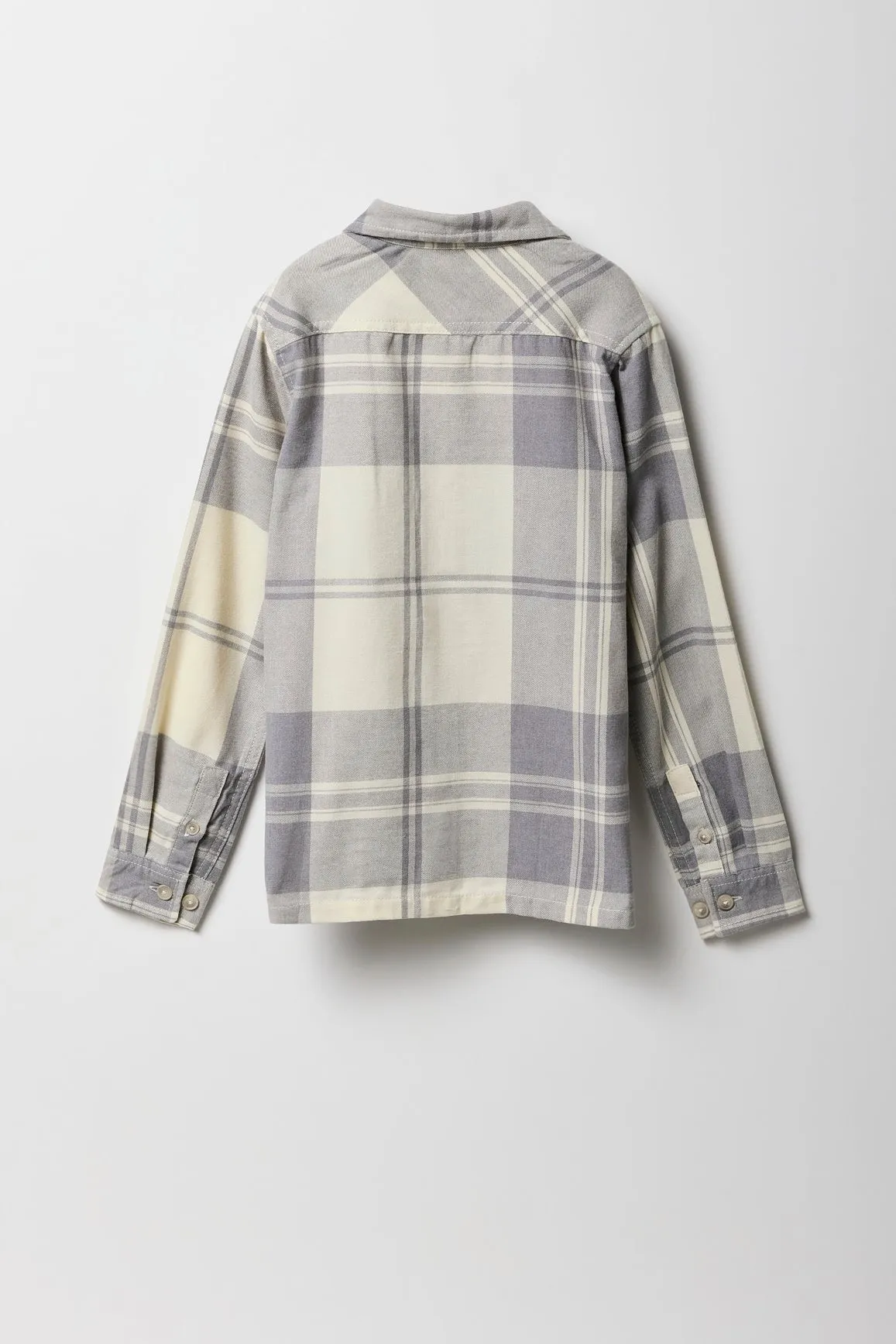 Boys Plaid Flannel Button-Up Top