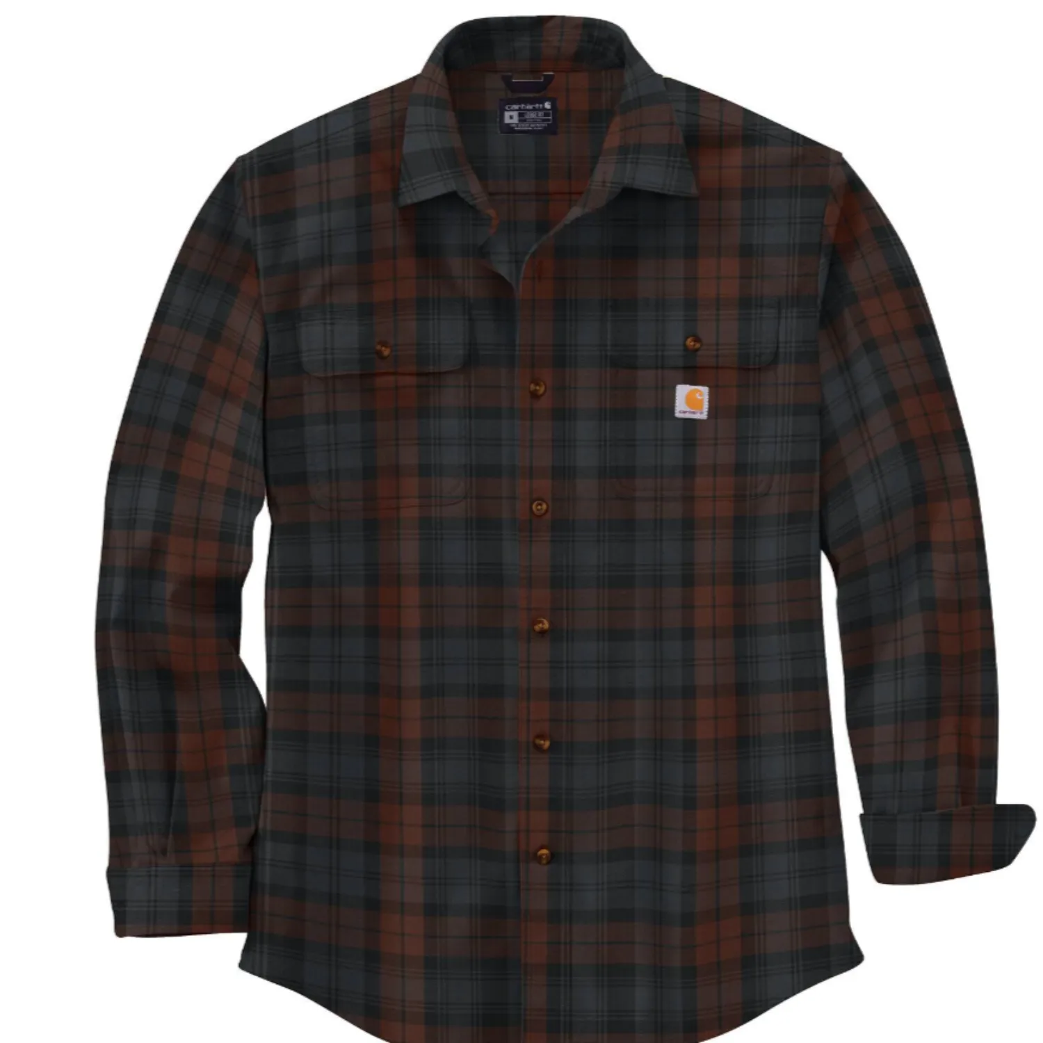 Carhartt Men's Loose Fit Heavyweight Flannel Button-Down Work Shirt