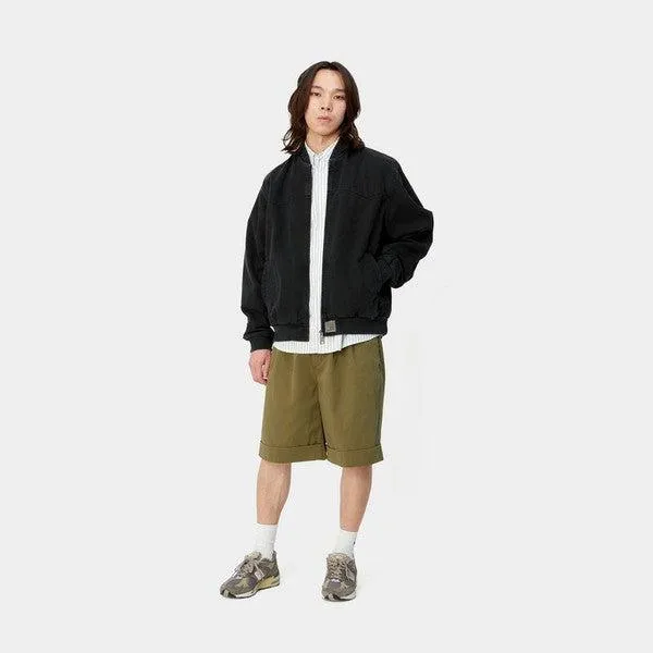 Carhartt WIP OG Santa Fe Bomber Black Stone Dyed Clark Twill