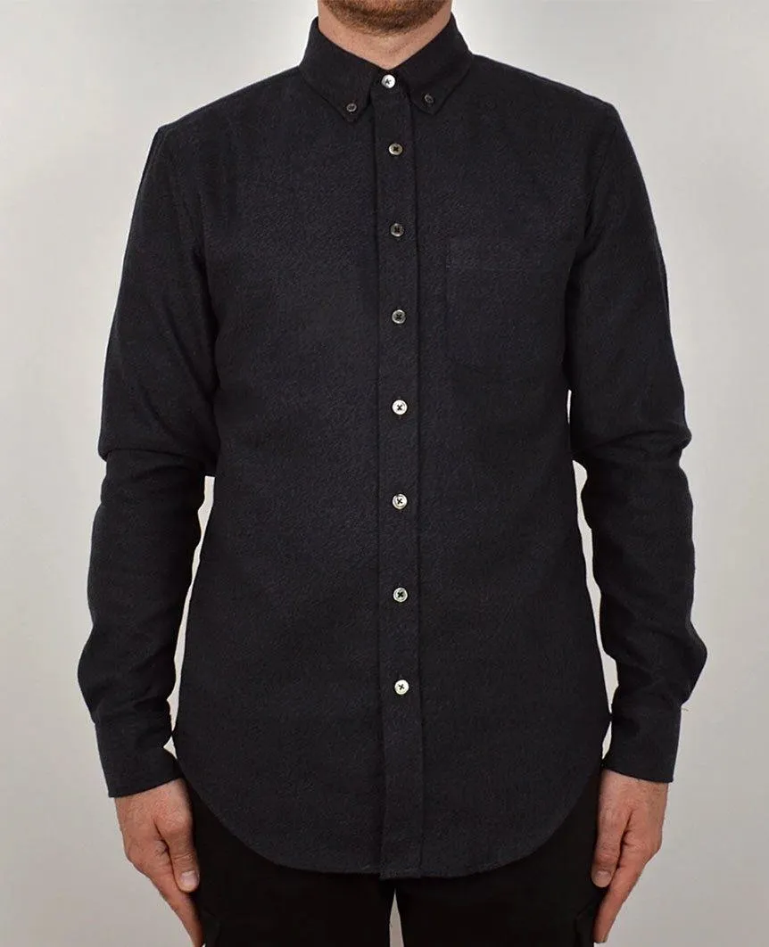 Charcoal Twill Flannel Shirt