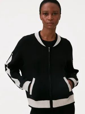 Diamond Contrast Bomber Jacket