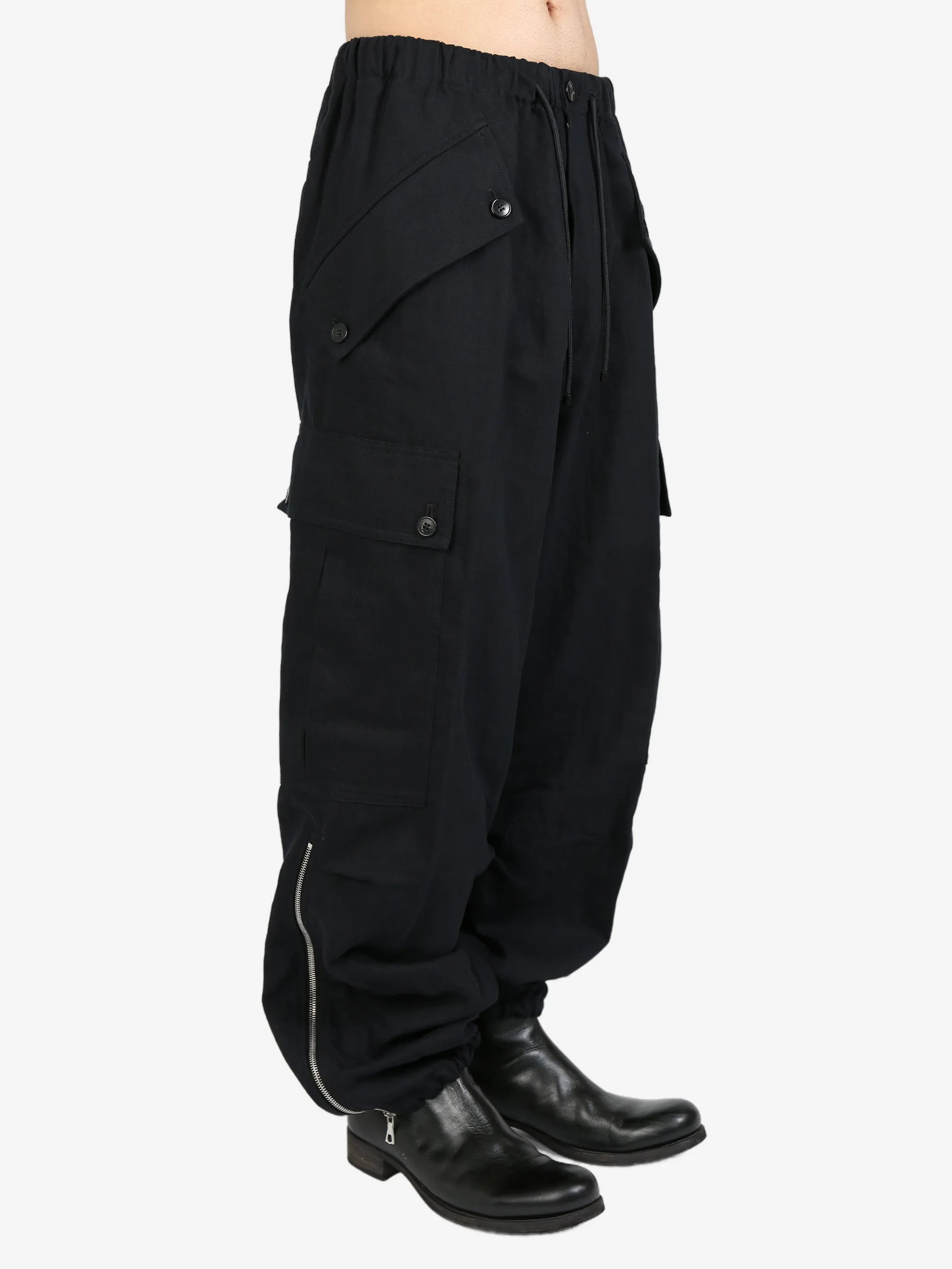 Dries Van Noten Mens Adjustable Drawstring Cargo Pants