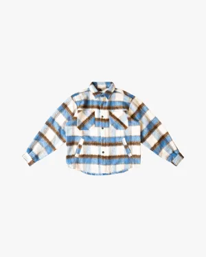 EPTM SIDE SLIT FLANNEL-BLUE/BROWN