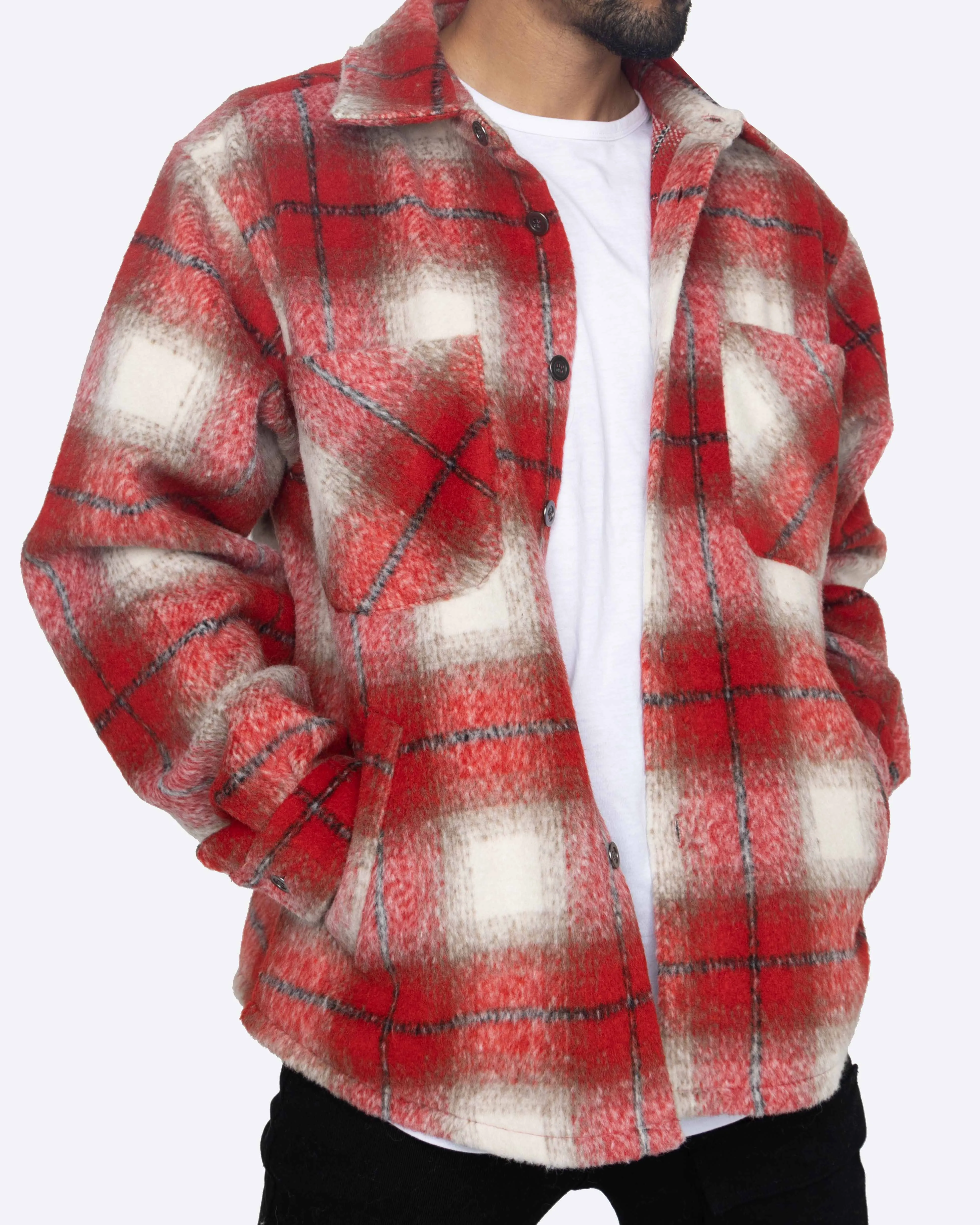 EPTM SIDE SLIT FLANNEL - RED