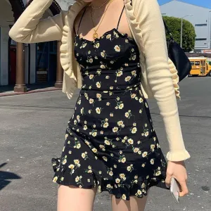 Floral Spaghetti Strap Mini Dress