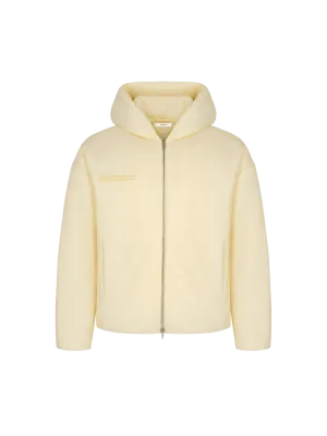 Flower-Warmth Padded Bomber Jacket—Rind Yellow