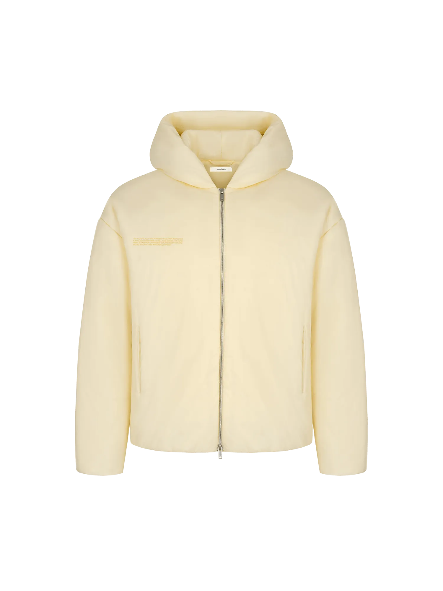 Flower-Warmth Padded Bomber Jacket—Rind Yellow