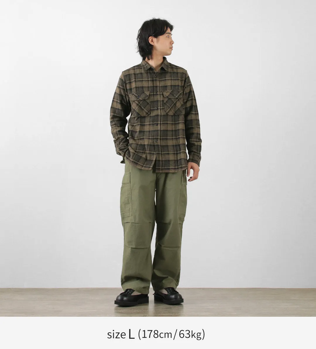 FOB FACTORY / F3497 Nel check work shirt