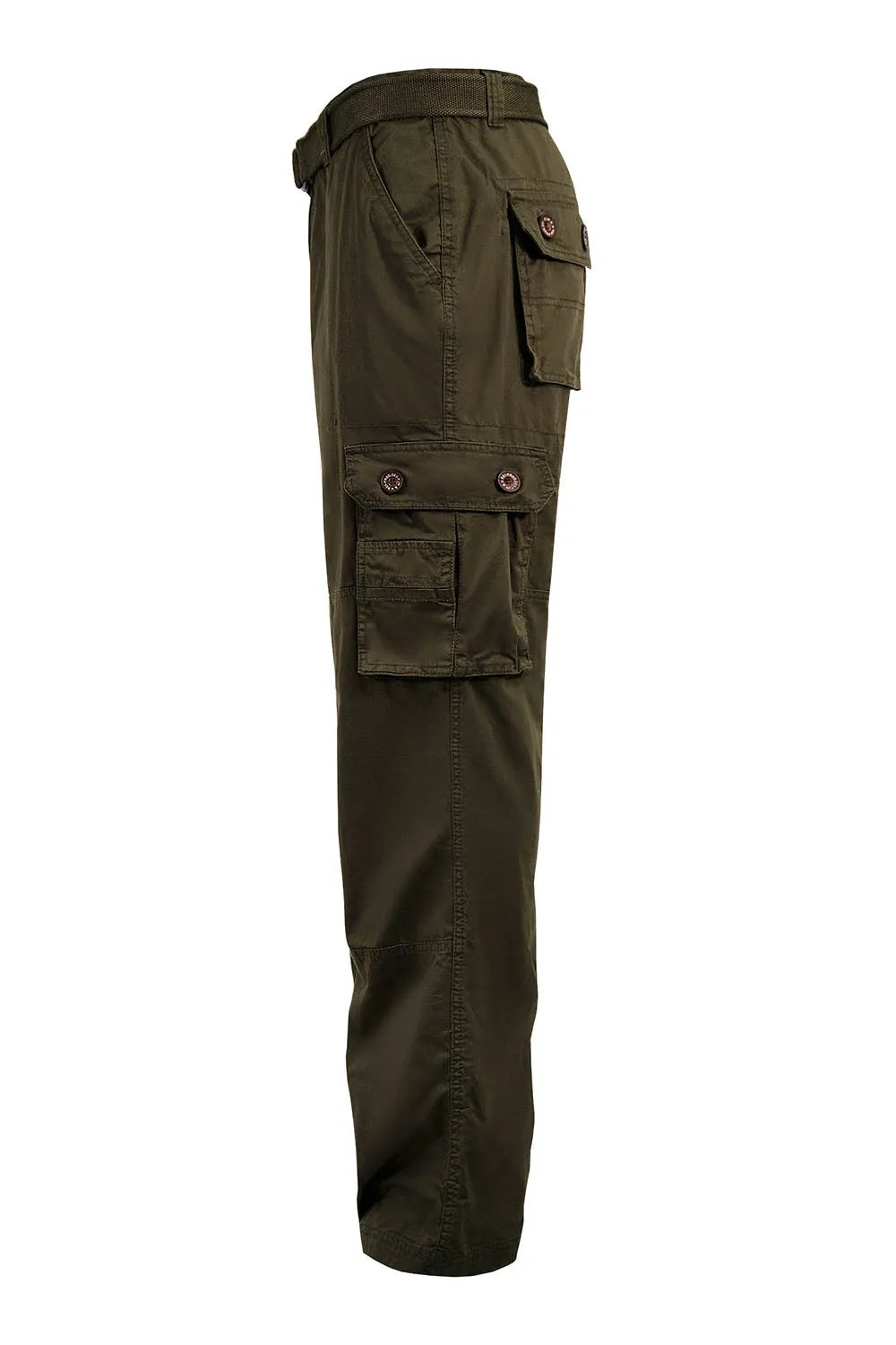 Men's Essential Enzyme Washed Twill Cargo Pants (1)