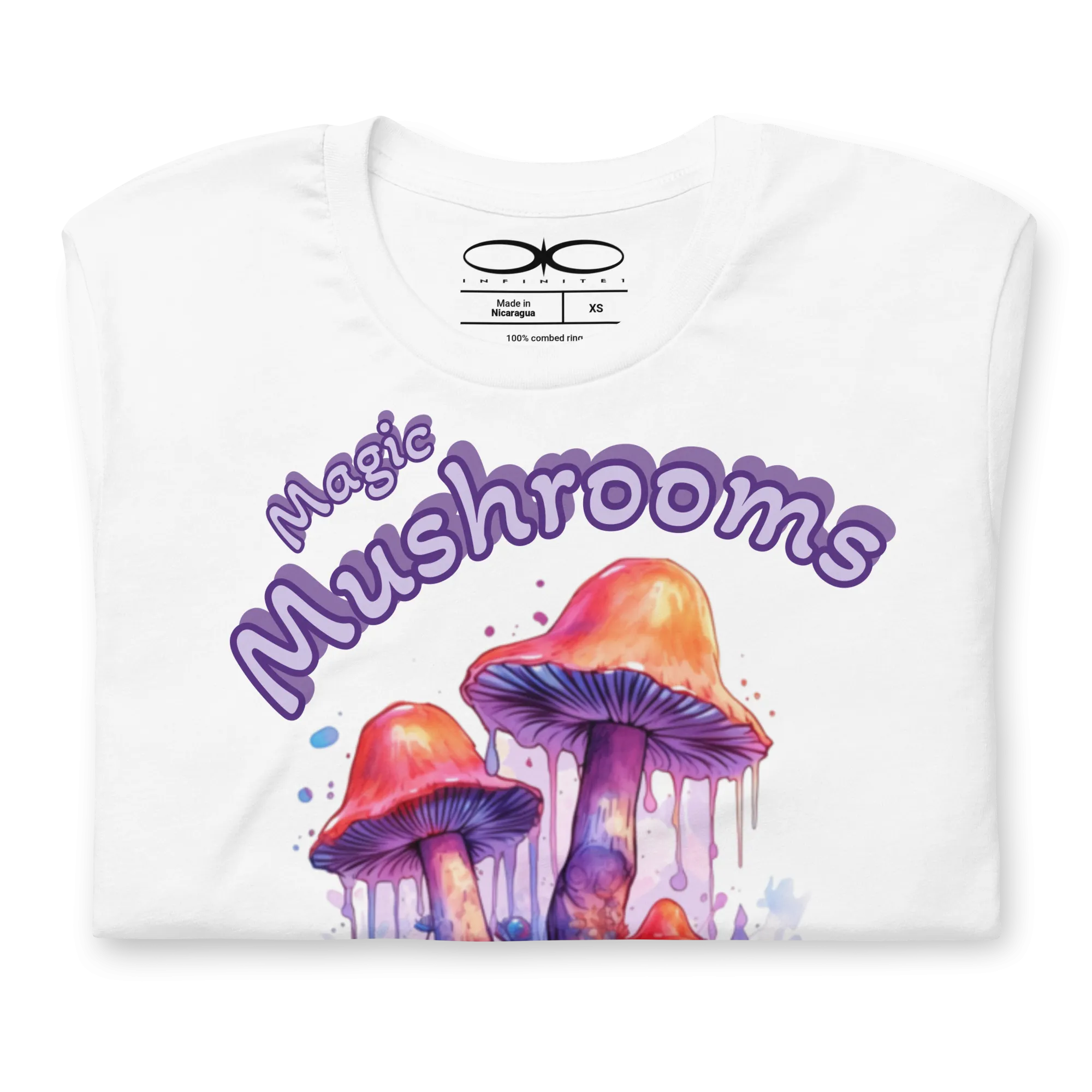 Men's Magic Mushrooms Watercolor Graphic T-Shirt