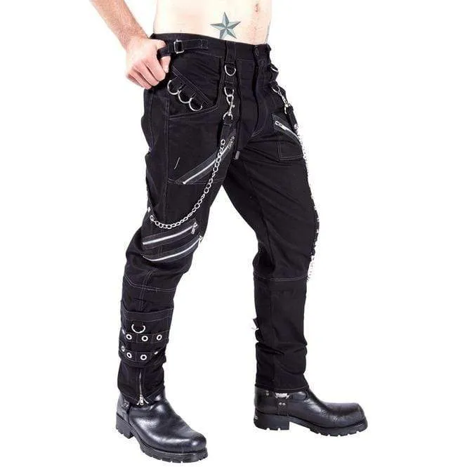 Men's Punk Cargo Pants With Chains