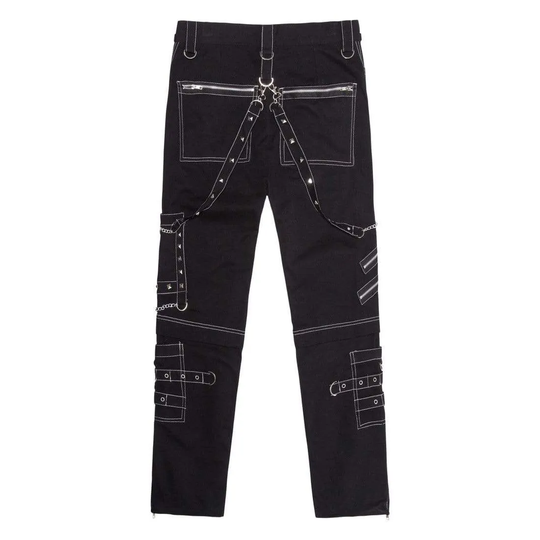 Men's Punk Cargo Pants With Chains