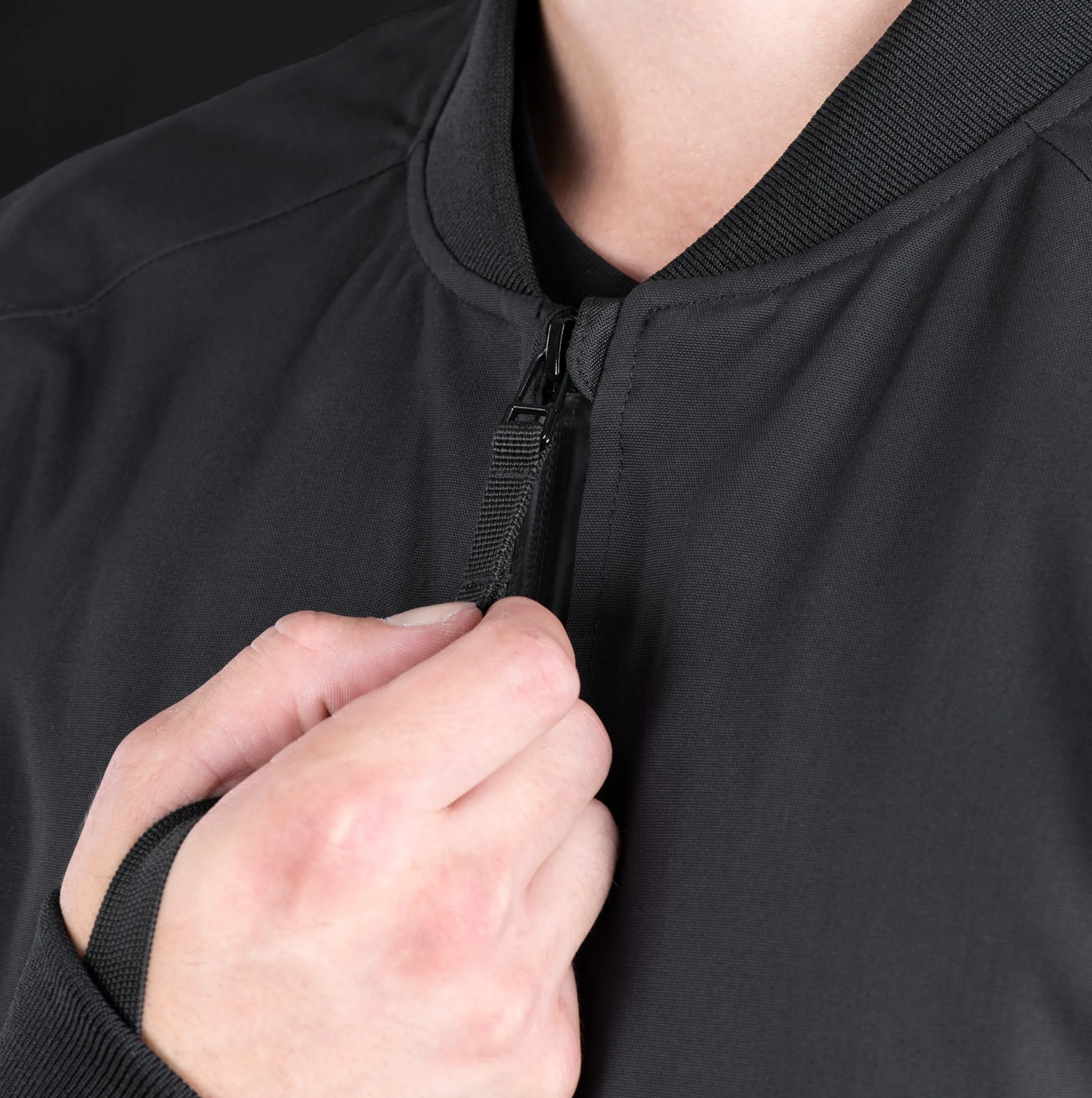 Oxford D2D Black Bomber Jacket with Elbow & Shoulder armour