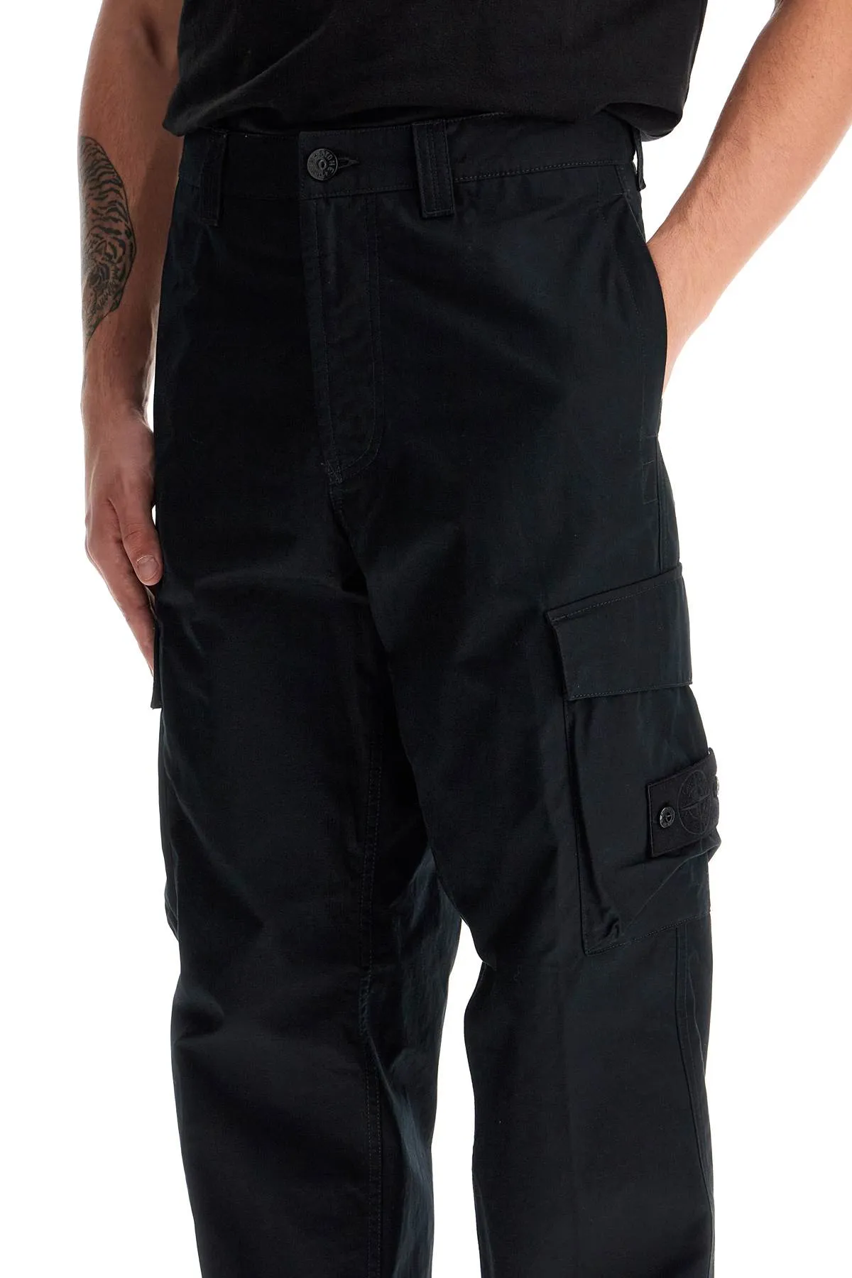 "cotton ghost cargo pants for men 8115311F1 NERO