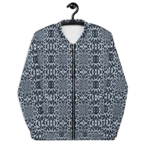 Recursia Contemplative Jaguar Men's Bomber Jacket In Blue