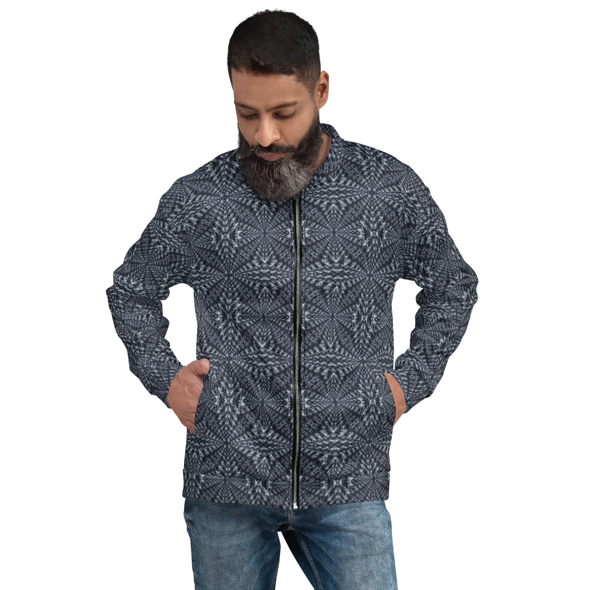 Recursia Fabrique Unknown Men's Bomber Jacket In Blue