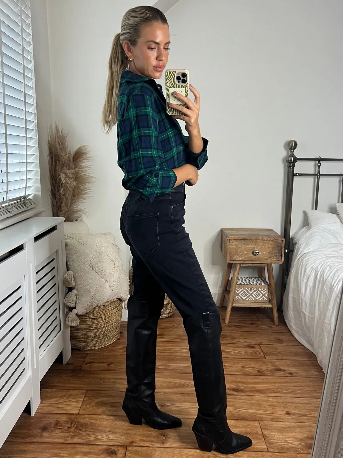 Sienna Oversized Shirt / Green Check