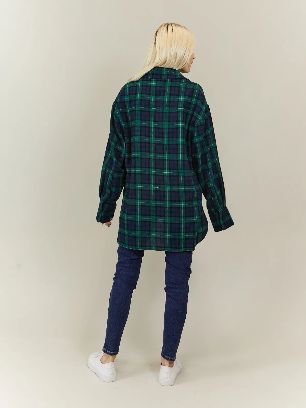 Sienna Oversized Shirt / Green Check