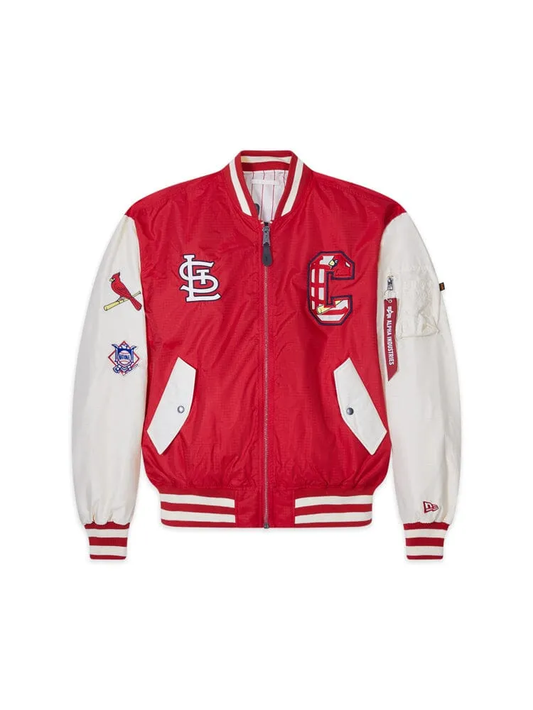 ST. LOUIS CARDINALS X ALPHA X NEW ERA L-2B BOMBER JACKET