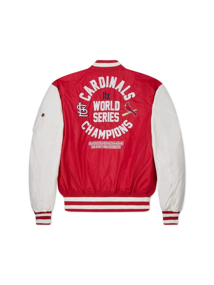 ST. LOUIS CARDINALS X ALPHA X NEW ERA L-2B BOMBER JACKET