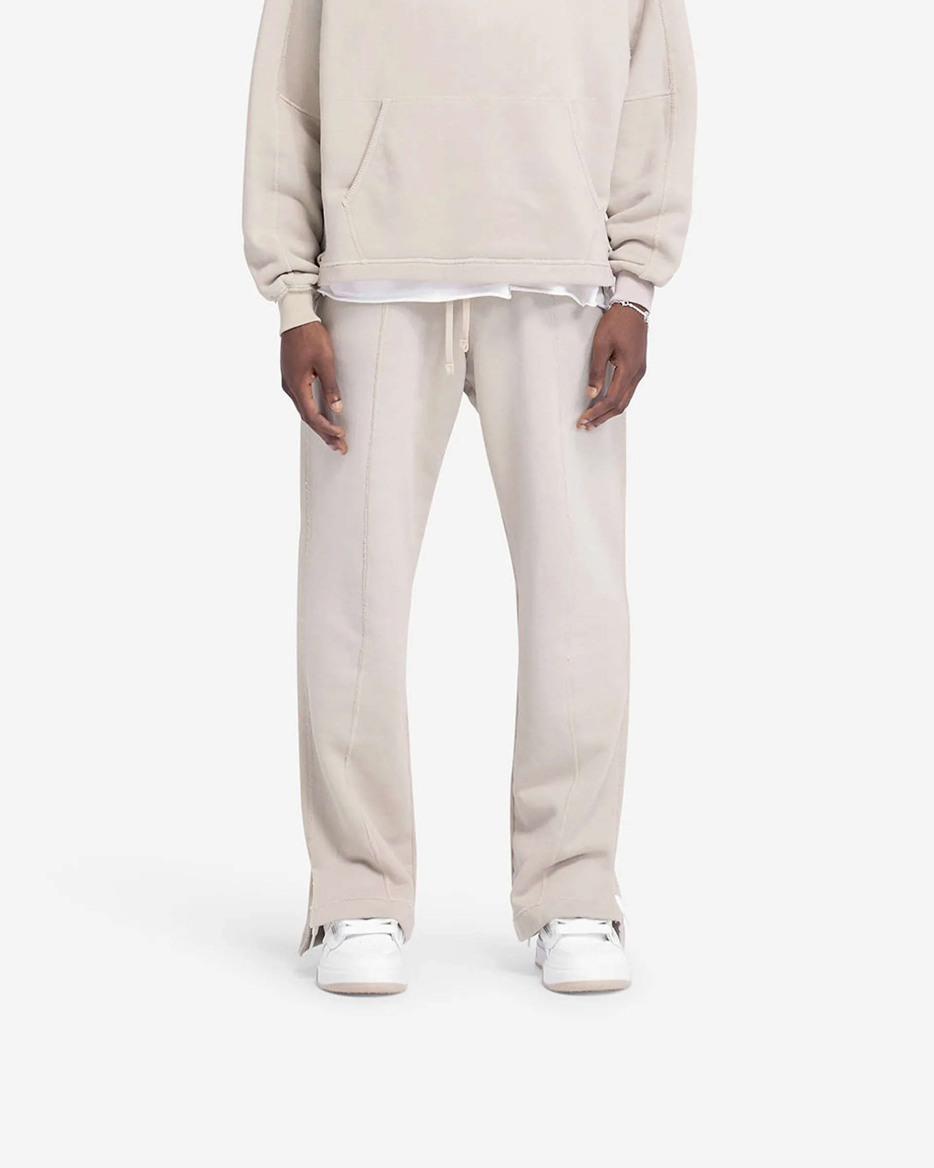 Stepped Hem Sweatpants - Oat