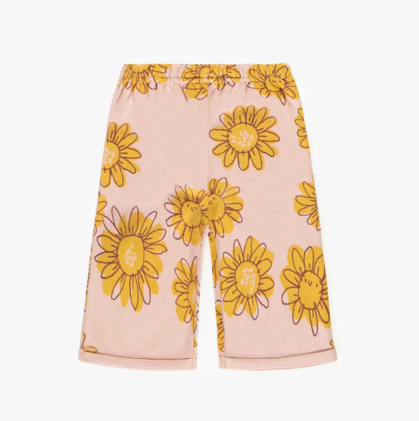 The French Terry Flowery Pant - Pink - BABY