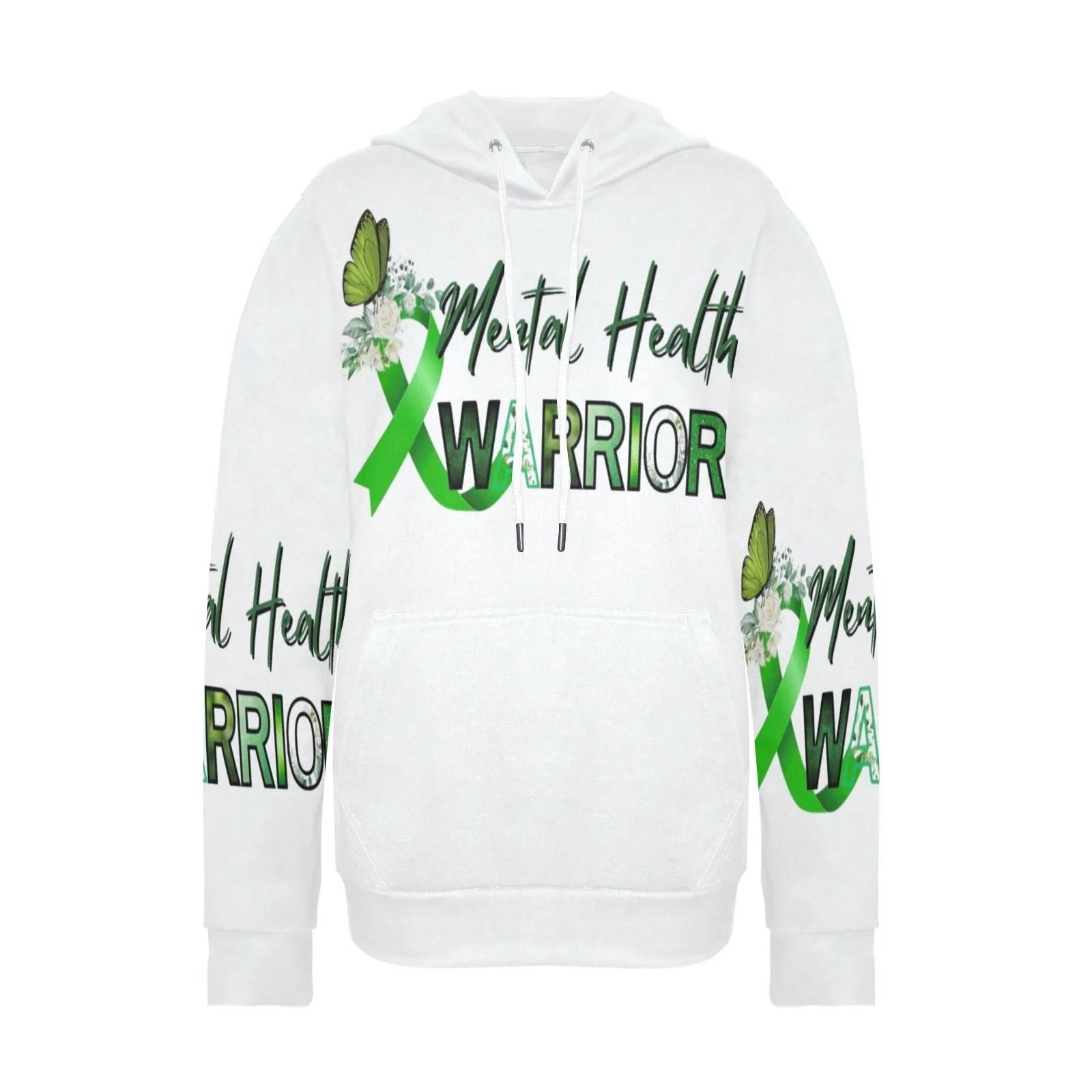 Women's Mental Health Warrior Fleece Hoodie All Over Print